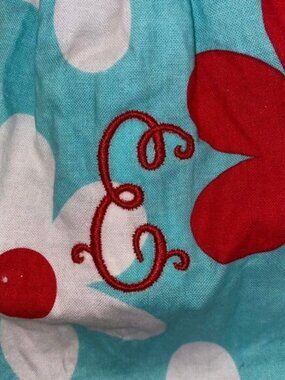 E Monogram Handmade Floral Dress